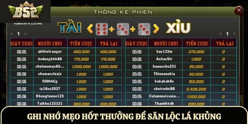 Ghi nhớ mẹo hốt thưởng để săn lộc lá khủng
