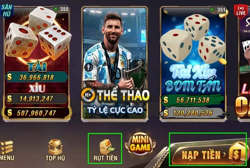 Hướng dẫn nạp/ rút tiền B52 Club